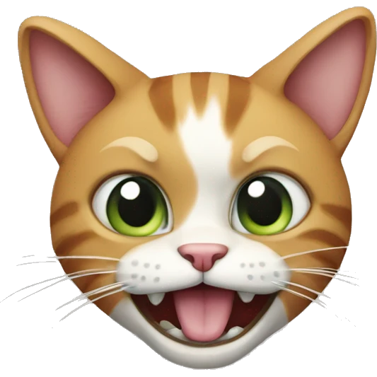 Crazy cat emoji