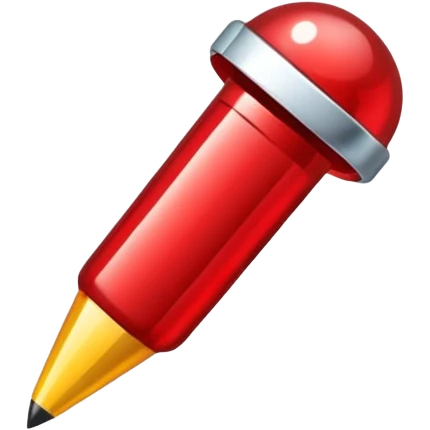 glitter red pin emoji