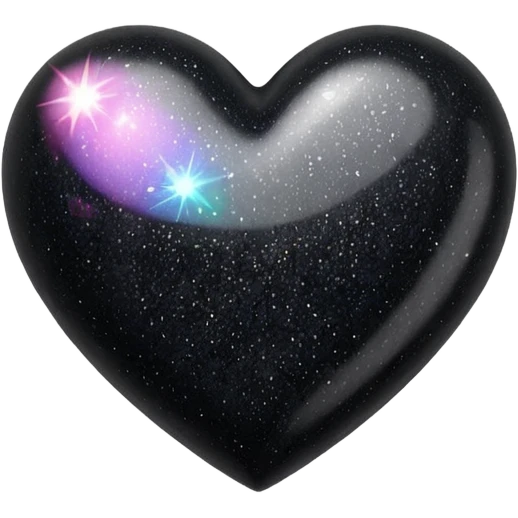 heart with black glitter emoji