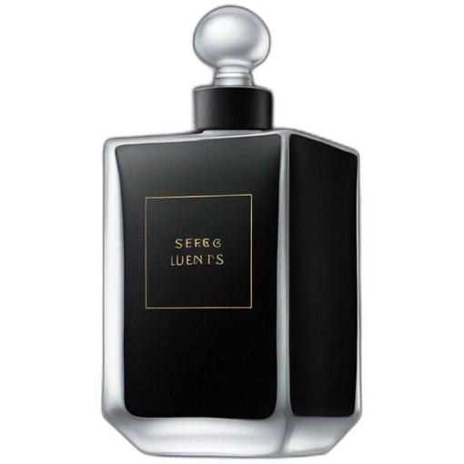black bottle of serge lutens perfume emoji