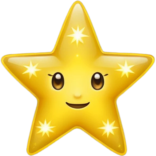 Yellow star with sparkles  emoji