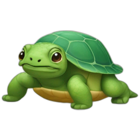 Litte-tutle-with-had emoji