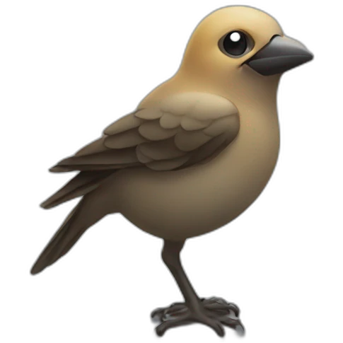 Bird pooping on a bold emoji