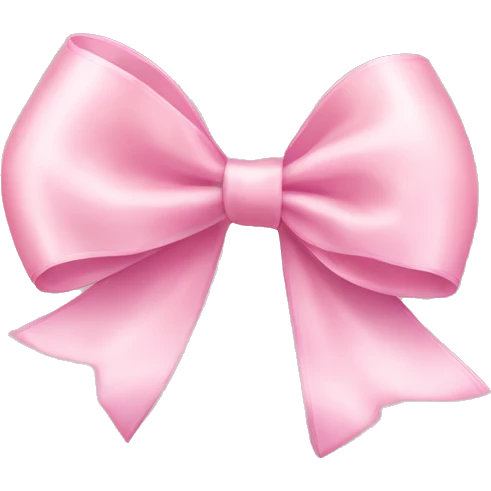 light pink ribbon bow emoji