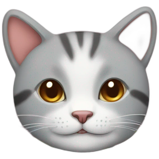 Cute three-flowered cat emoji