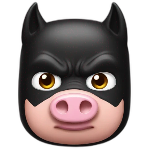 Pig as batman emoji