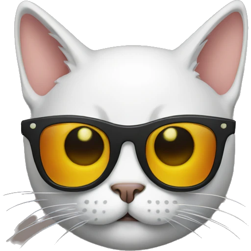 Cat with sunglasses emoji