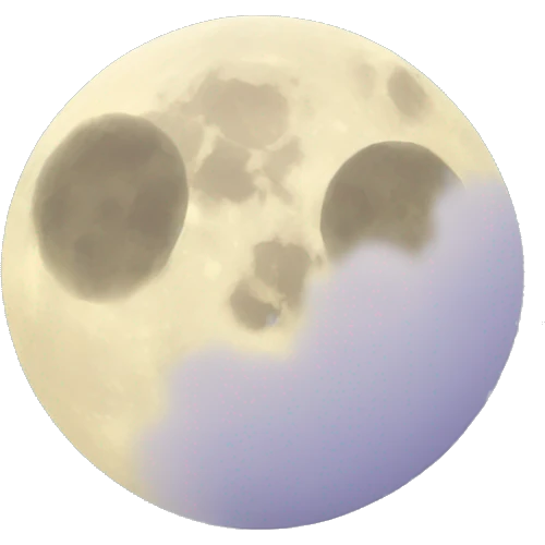 moon on the sky background emoji