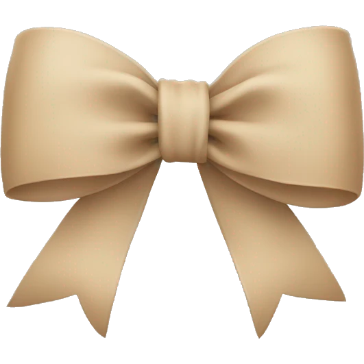 Beige bow emoji