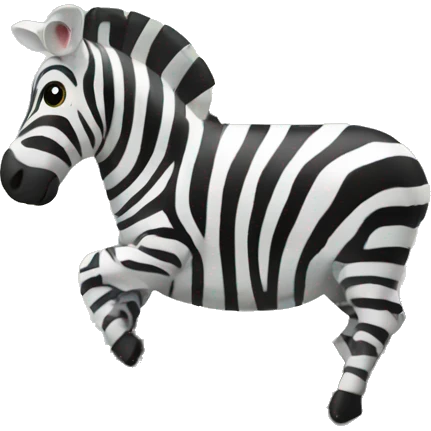 Zebra floating above a mountain emoji