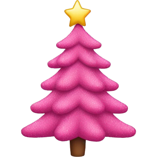 pink Christmas tree  emoji