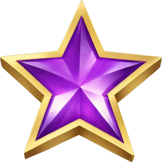 purple diamond star with gld margins emoji
