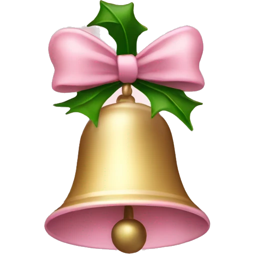 Light pink Christmas bells emoji