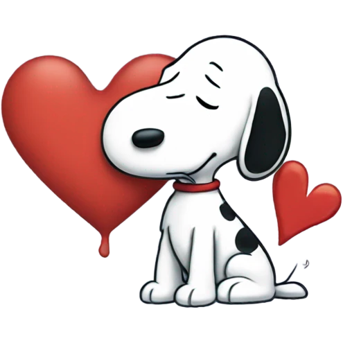 Broken heart snoopy emoji