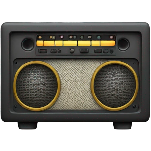 Speaker with bass music playing emoji