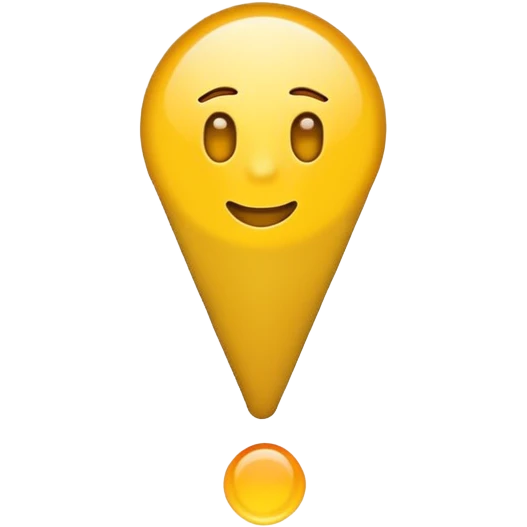 Exclamation point with yellow dot under it emoji