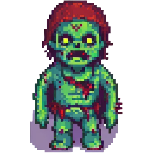 zombie, pixel art style emoji