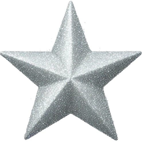 Silver glitter star emoji