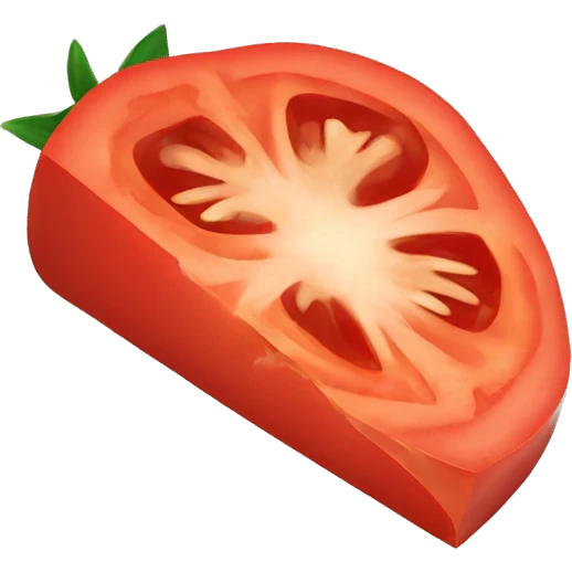 slice of tomato without stem emoji