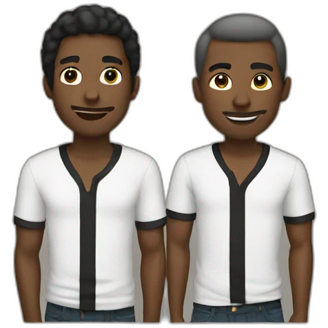 Cotton and black men emoji