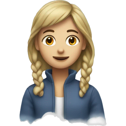 Fille dans les nuages emoji