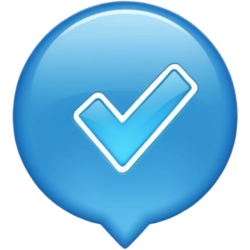 Blue tick emoji