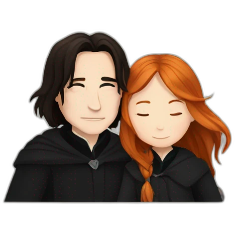 snape and lily potter hugging emoji