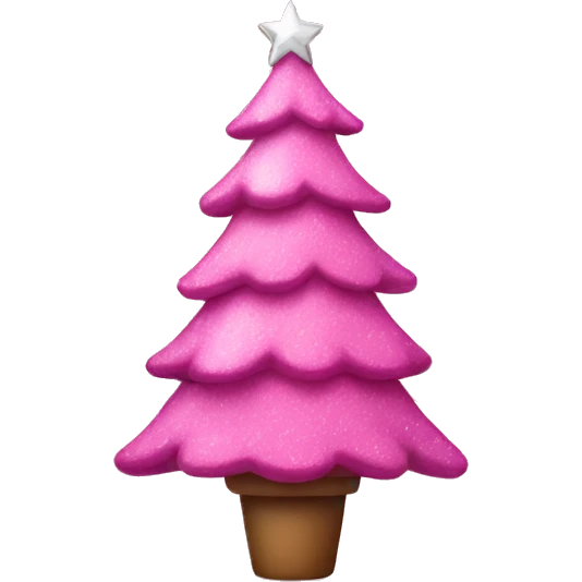 Pink Christmas tree  emoji