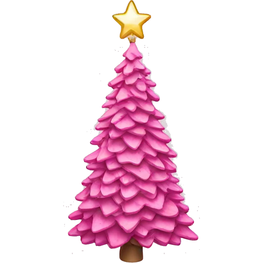 pink christmas tree emoji