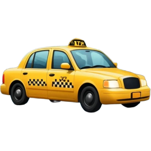 City Rain Scenes, Taxi reflection + puddle. emoji