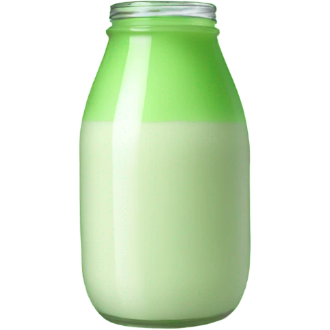 Green milk  emoji