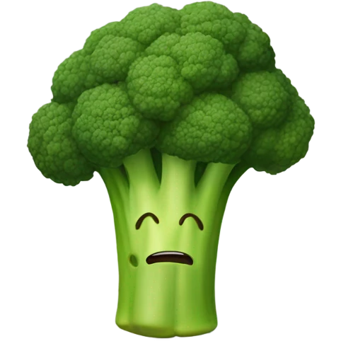 Broccoli head man emoji