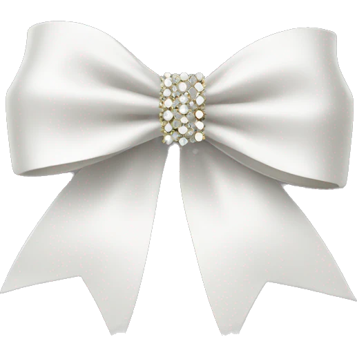 White bow with embellishments  emoji