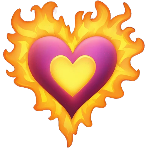 Fire heart emoji