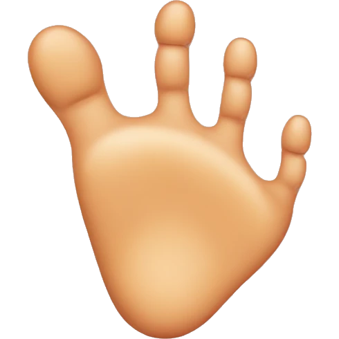 a foot with 5 toes, zoomed in on the biggest toe which is very large in relation to the other 4 toes emoji