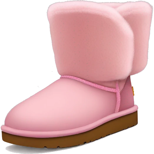 Lowmel uggs shoes with pink emoji