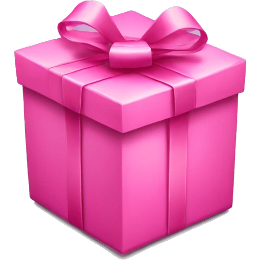 Pink gift box  emoji