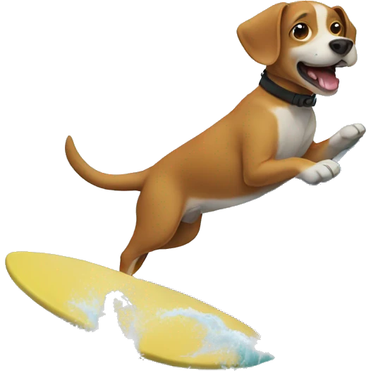 dog surfing emoji