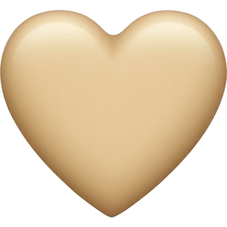 Beige heart  emoji
