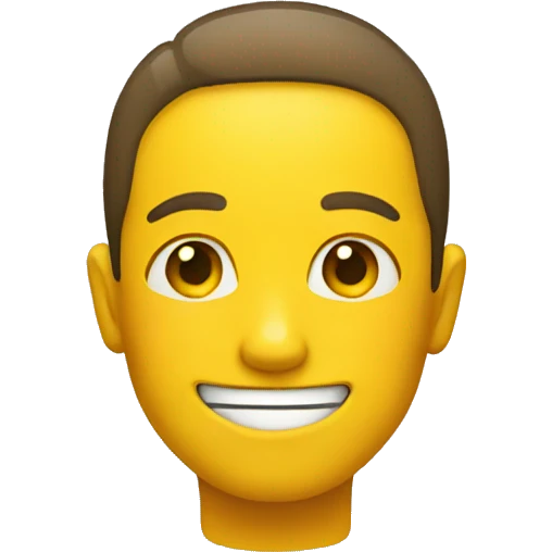 Simple yellow smile emoji  emoji