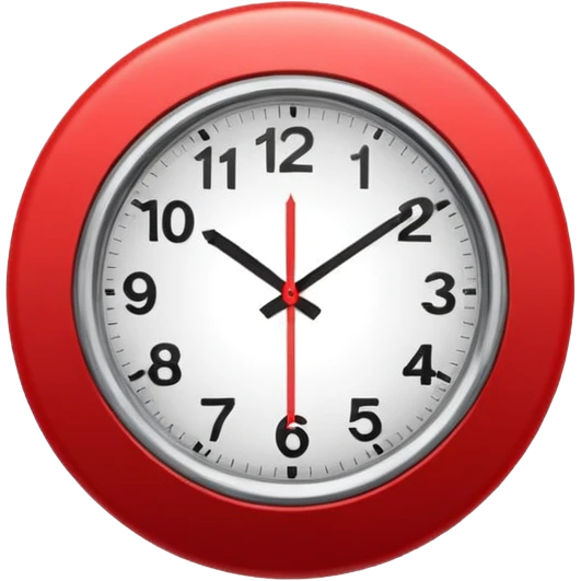clock red modern emoji