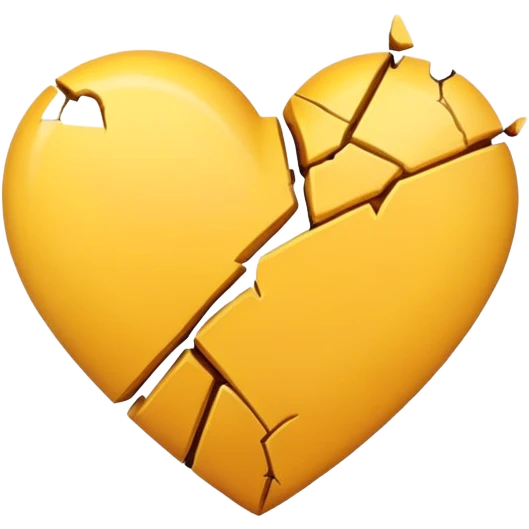 Broken yellow heart emoji
