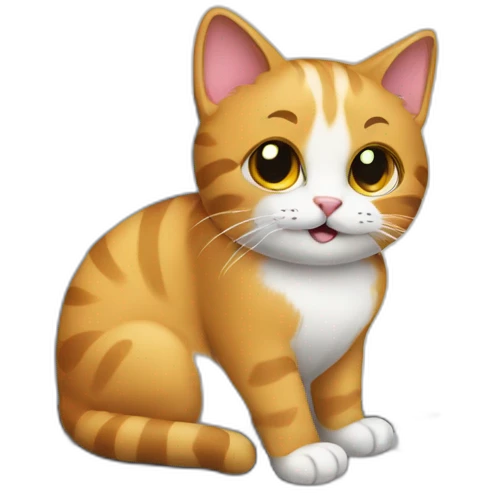 Cat sitting on the laptop emoji