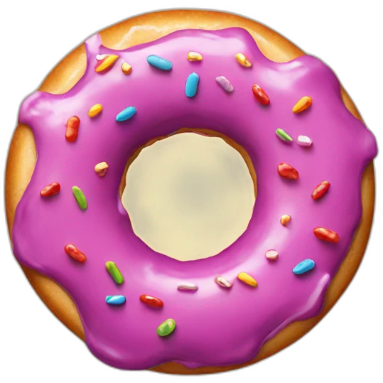 A donut calling for a pizza emoji