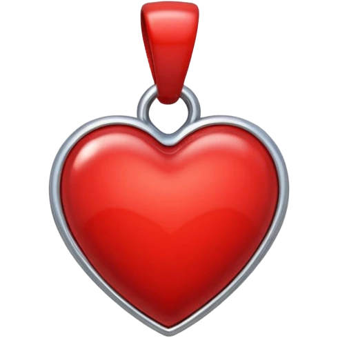 Heart charm – small red heart pendant.
 emoji