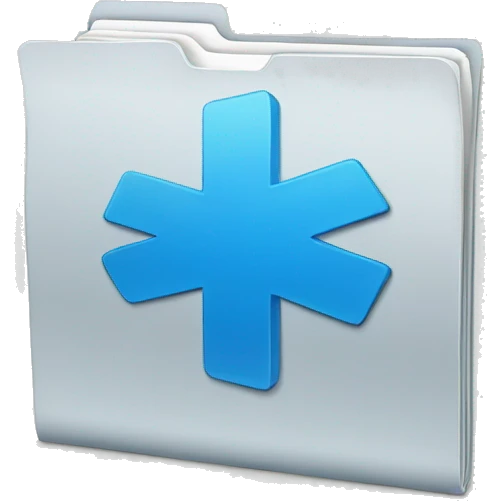 medical folder with blue plus emoji
