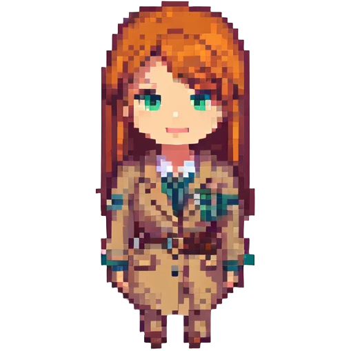 female recruiter, cute, pixel art with bright colors emoji