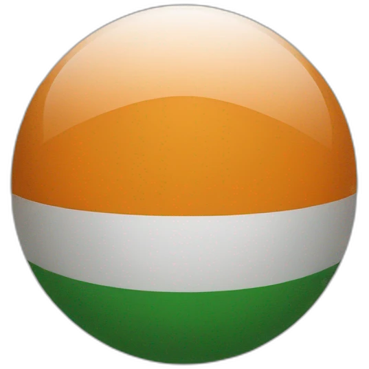 India flag as a ball emoji
