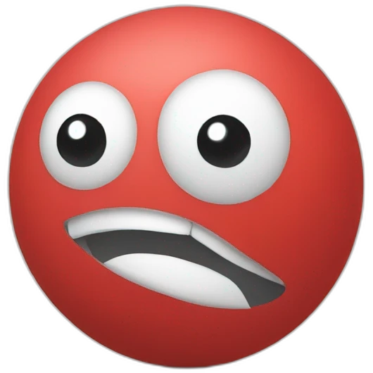 red rubber ball emoji