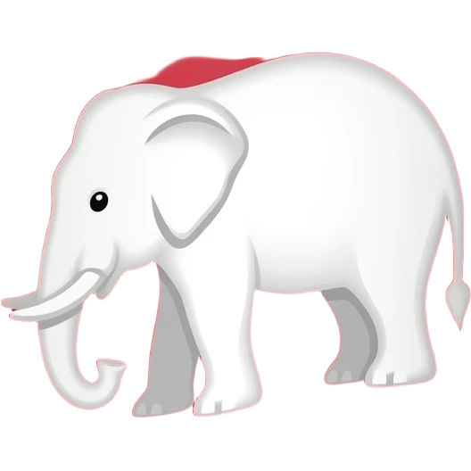 Je veux le drapeau du Siam (un fond rouge avec un éléphant) en entier tu me garde tout du drapeau que 2 couleur le rouge pour le fond et en blanc l’éléphanT ENLÈVE PAS LE FONDD sans le blanc autour seulement le drapeau emoji